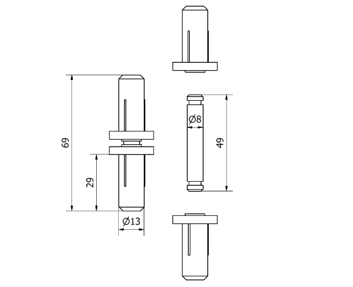 Drehscharnier PP AZ-00033-S01