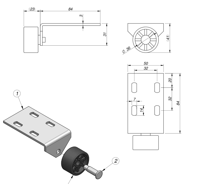 Winkelrolle K-20