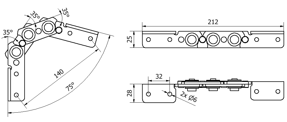 Technische Zeichnung MS 213