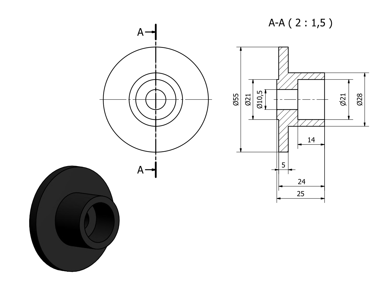 Stufenrolle D-28x19 D-54x5
